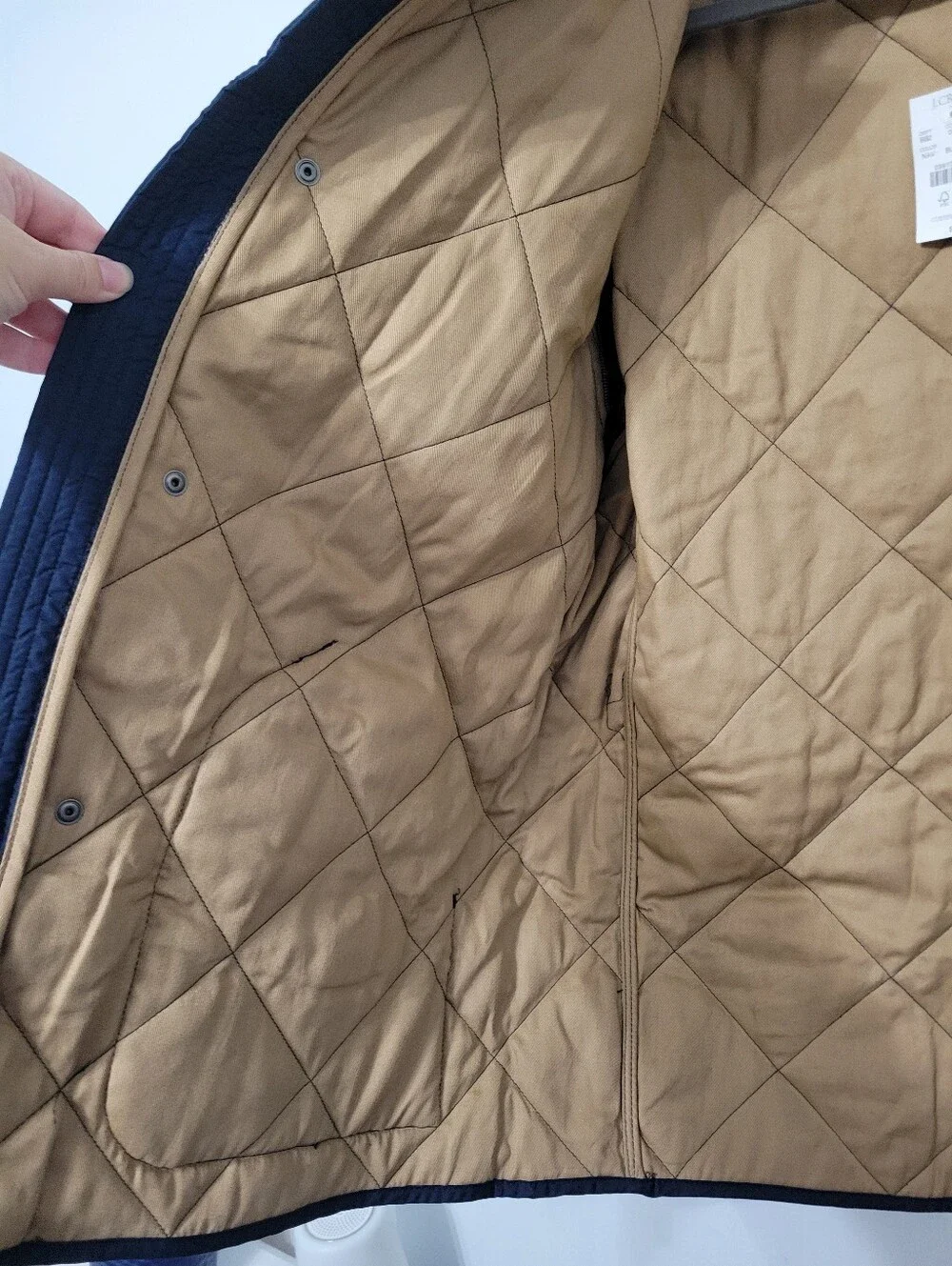 NWT J. Crew Men's Walker Jacket Sz L Navy Quilted Classic Preppy Old Money Fall